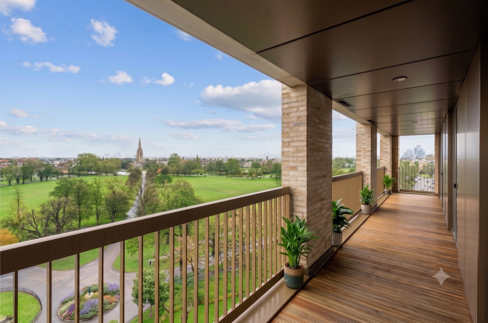The same decking after cleaning — revived timber